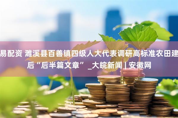 易配资 濉溪县百善镇四级人大代表调研高标准农田建后“后半篇文章” _大皖新闻 | 安徽网