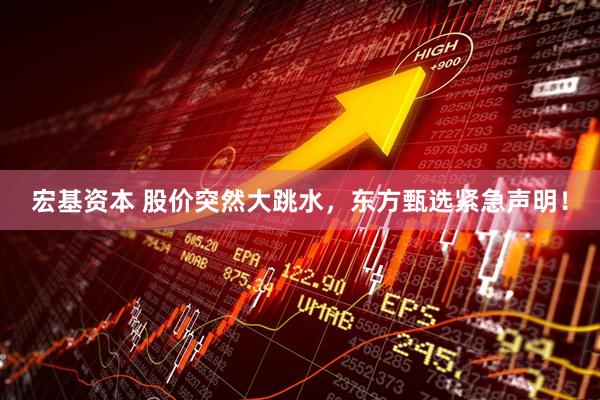 宏基资本 股价突然大跳水，东方甄选紧急声明！