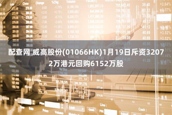 配查网 威高股份(01066HK)1月19日斥资32072万港元回购6152万股